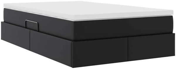 vidaXL Aufbewahrungsbett mit Matratze Schwarz 120x200 cm Kunstleder 3370158 Bild 4