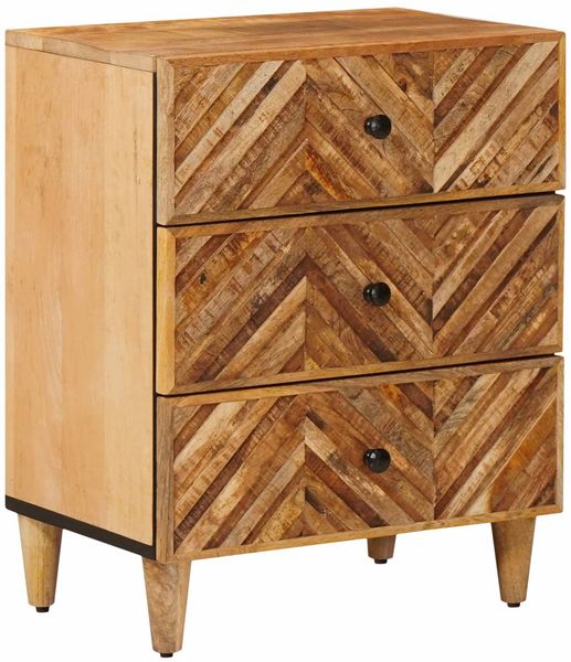 vidaXL Nachttisch Braun 50 x 33 x 60 cm Massivholz Mango 4018925