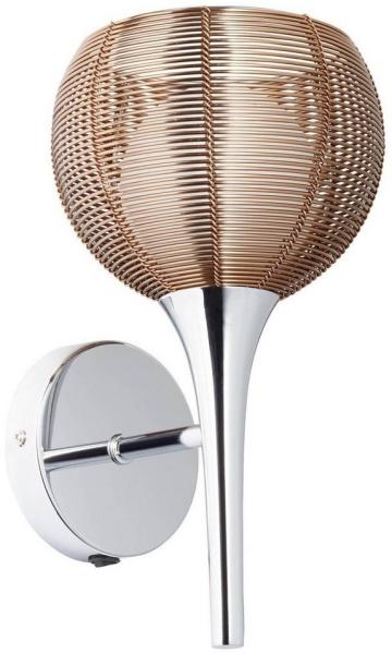 BRILLIANT Lampe Relax Wandleuchte Schalter bronze/chrom | 1x QT14, G9, 33W, geeignet für Stiftsockellampen nicht enthalten | Mit Kippschalter | Für LED-Leuchtmittel geeignet
