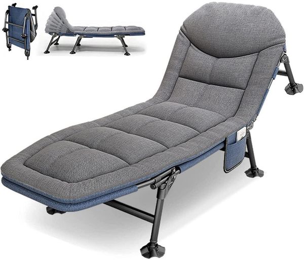 Sonnenliege Gartenliege Klappbar mit Auflage Feldbett 190x67x38cm Relaxliege