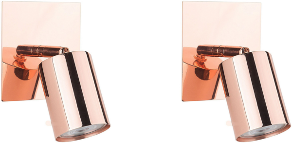 Tigris' Wandleuchte Kupfer Metall 2er Set verstellbar Industrie Look Moderne Deckenleuchte