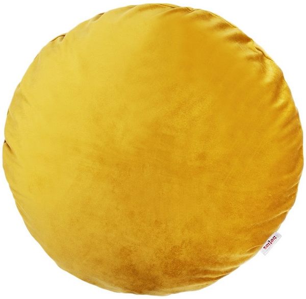 Kissenhülle rund ca. 40 cm Ø curry-senf beties "Samt&Sonders"