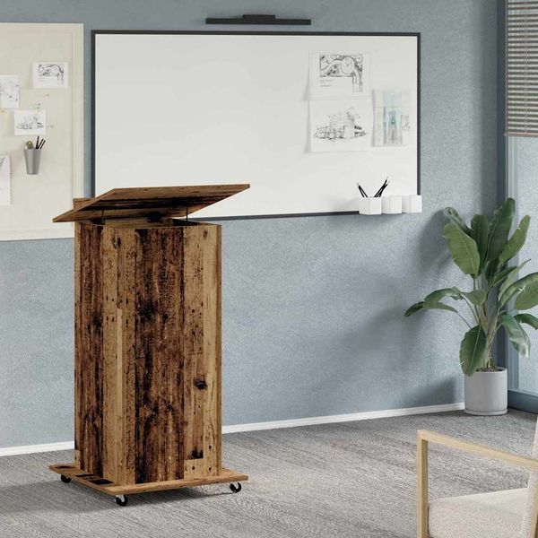 vidaXL Podium mit Schubladen Altholz 55 x 55 x 107 cm Holzwerkstoff 862297