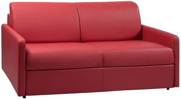 Vente-unique - CALIFE Sofa Kunstleder Rot - B 223 cm94 cm x H 85 cm x L 170 cm