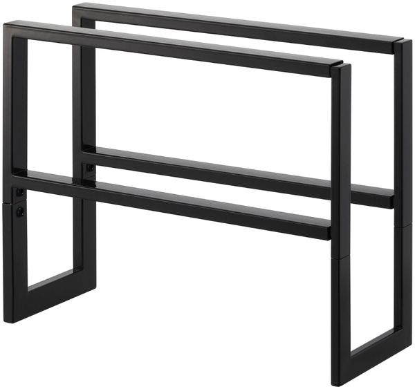 Yamazaki 'LINE' Ausziehbares Schuhregal aus Metall L38 cm - Schwarz