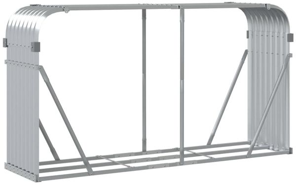 vidaXL Kaminholzunterstand Silbern 180x45x100 cm Verzinkter Stahl 364594 Bild 6