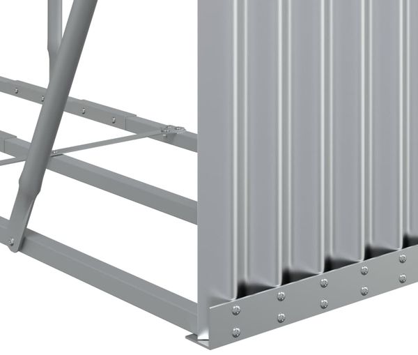 vidaXL Kaminholzunterstand Silbern 180x45x100 cm Verzinkter Stahl 364594 Bild 7