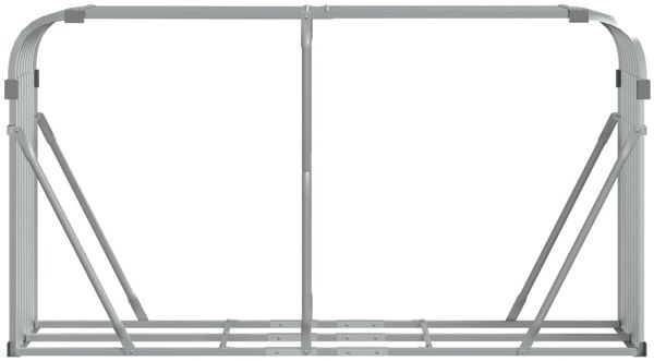 vidaXL Kaminholzunterstand Silbern 180x45x100 cm Verzinkter Stahl 364594 Bild 4