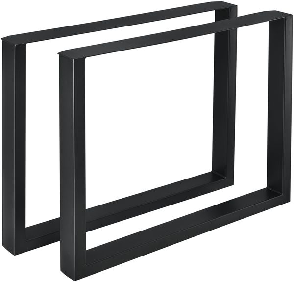 Esstischgestell Makers 2er-Set 90x72 cm Stahl Schwarz [en. casa]