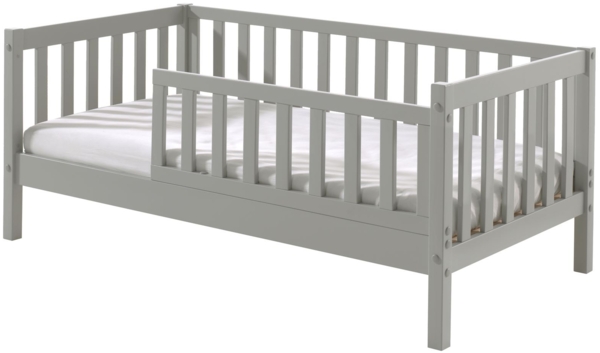 Juniorbett Karie 148x76x60 Kinderbett Massivholz Grau Bild 2