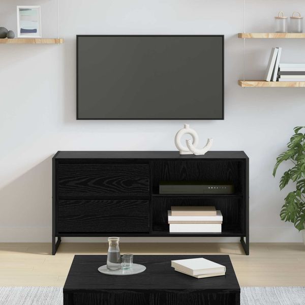 vidaXL TV-Schränk Schwarz Eichen-Optik 100 x 36 x 49,5 cm 886558