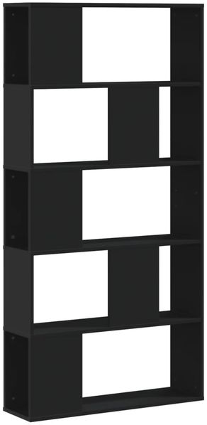vidaXL Bücherregal 5 Böden Schwarz 80,5x23,5x162,5 cm Holzwerkstoff 852772 Bild 2
