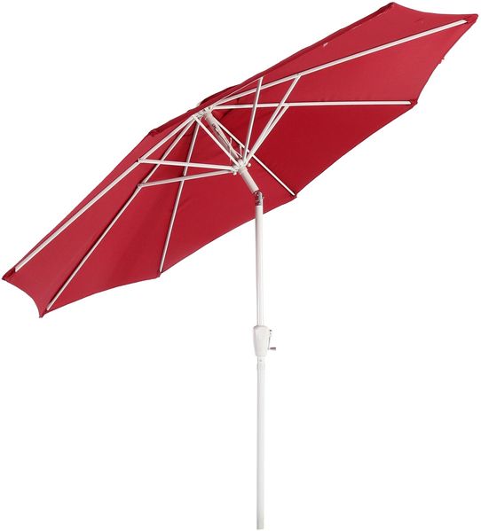 Mendler 'N18' Sonnenschirm, neigbar, Polyester / Aluminium, Rot, Ø 270 cm