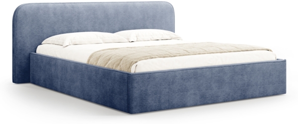 Micadoni Bett Elizabeth Strukturierter Stoff Dunkelblau 140x200