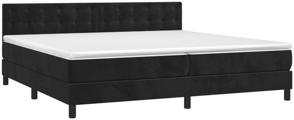 vidaXL Boxspringbett mit Matratze & LED Schwarz 200x200 cm Samt 3134665 Bild 3