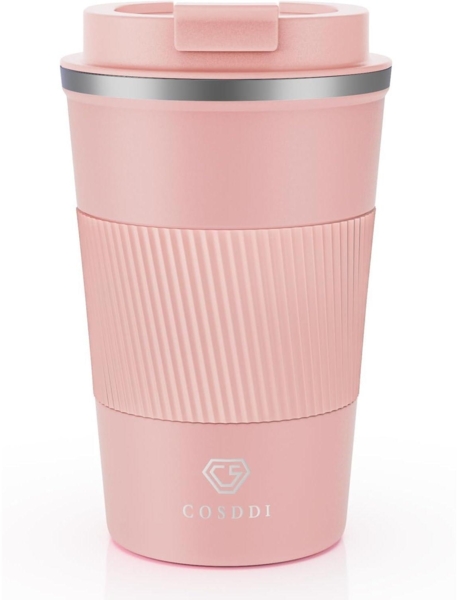 CS COSDDI Thermobecher Edelstahl Isolierbecher 380ml Vakuum Travel Mug