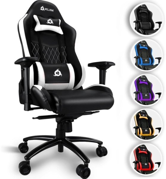 KLIM Gaming Stuhl - NEU 2024 - Verstellbar Ergonomisch PC Stuhl - 150 kg