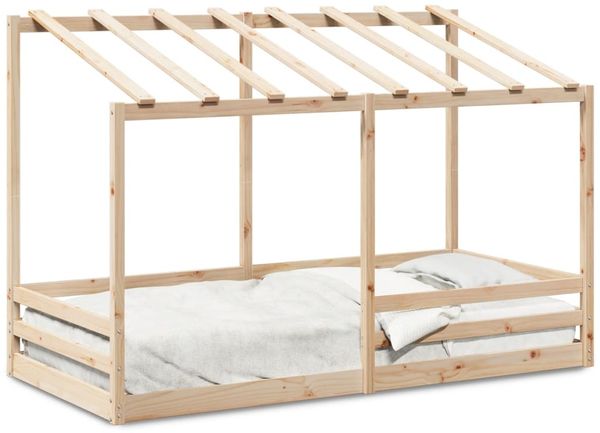 vidaXL Kinderbett mit Dach Weiß 80x200 cm Massivholz Kiefer 847004 Bild 2