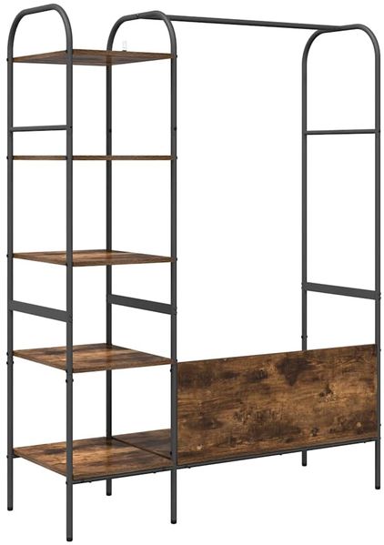 vidaXL Kleiderständer mit Regal Braun Eichen-Optik 120 x 44 x 160 cm 868447 Bild 7