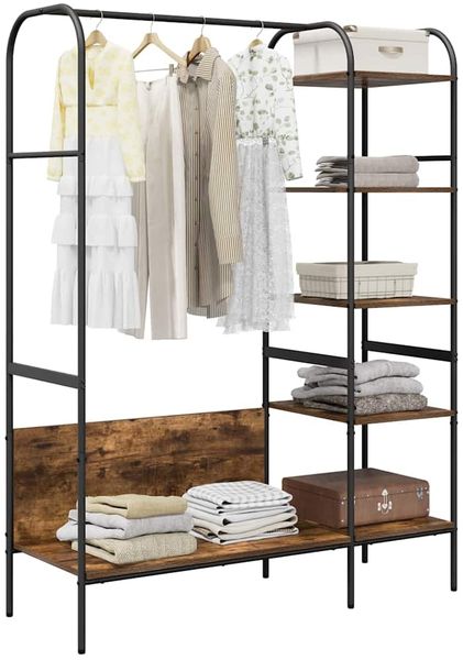 vidaXL Kleiderständer mit Regal Braun Eichen-Optik 120 x 44 x 160 cm 868447 Bild 3