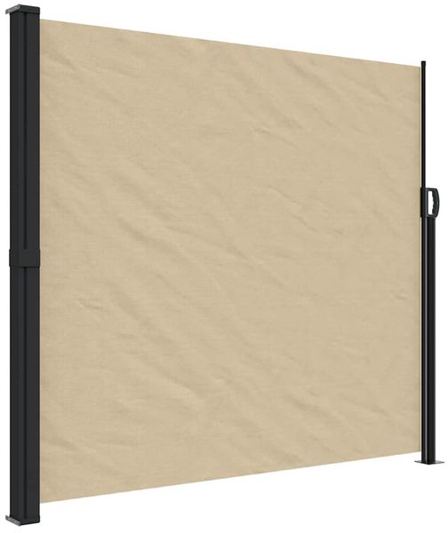 vidaXL Seitenmarkise Ausziehbar Beige 180x500 cm 4004450 Bild 2