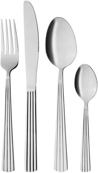 Besteckset 'Athen', 16-teilig, 4 Personen, Edelstahl schwarz