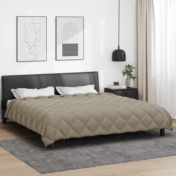 vidaXL Winterbettdecke Hellgrau 240 x 260 cm Mikrofaser 42025751