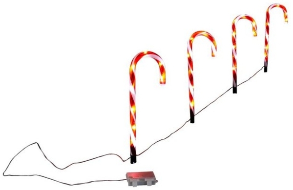 Gravidus LED Gartenleuchte 4er Set LED Zuckerstangen Gartenstecker Weihnachtsdeko Bild 4