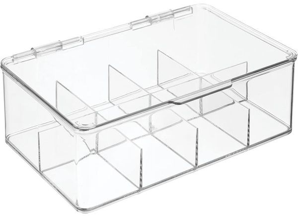Aufbewahrungsbox Tee Kaffee Gewürze Küche Organizer 8 Fächer mDesign transparant