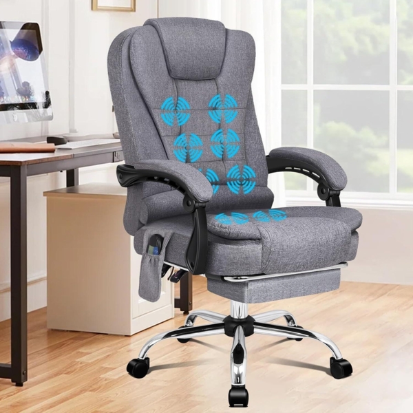 ALFORDSON Bürostuhl Massagefunktion ergonomisches Design Sitzpolsterung