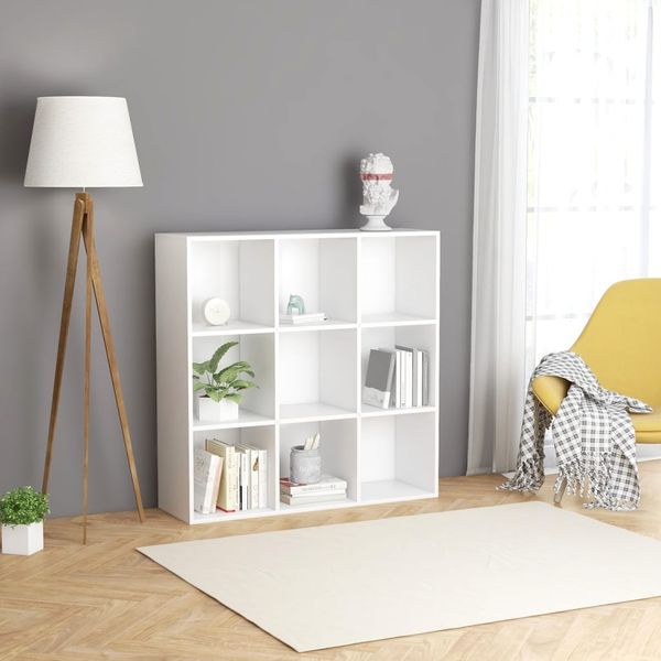 vidaXL Bücherregal Weiß 98 x 30 x 98 cm Spanplatte [801125]