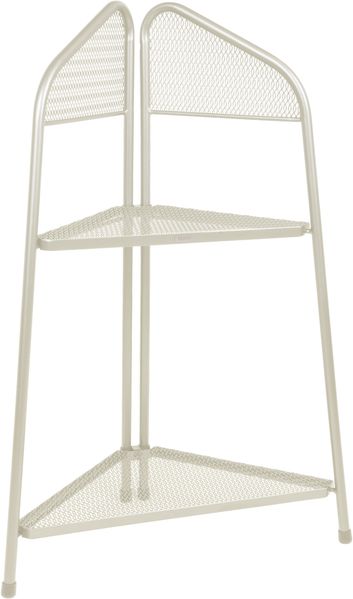 Eckregal EDKO - Stahl Beige 100x48x48cm | Standregal Ecke Wohnzimmerregal Dekorregal