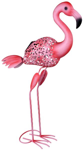 LED Solarleuchte, Vogel, pink, Höhe 74 cm