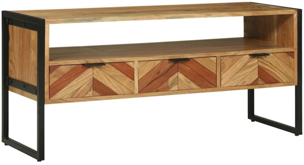 vidaXL TV-Schränk Braun 100 x 35 x 50 cm Massivholz Akazie 374112