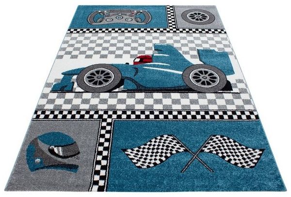 Teppium Teppich Rennwagen, Rechteckig, Höhe: 11 mm, Kinderteppich Rennwagen Teppich Baby Teppich Kinderzimmer Pflegeleicht Bild 4