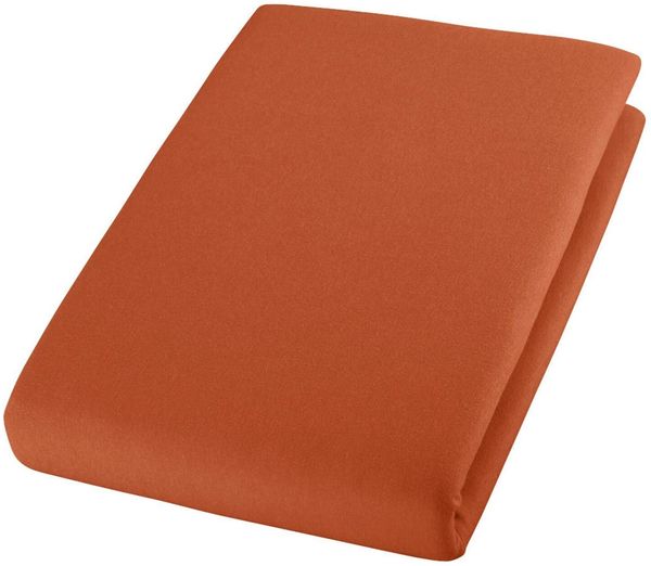 Cotonea Jersey Spannbettlaken aus Bio-Baumwolle|90x190 -100x200 cm| terra