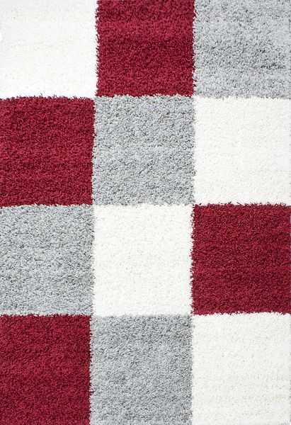 Hochflor Teppich Lux rechteckig - 160x230 cm - Rot