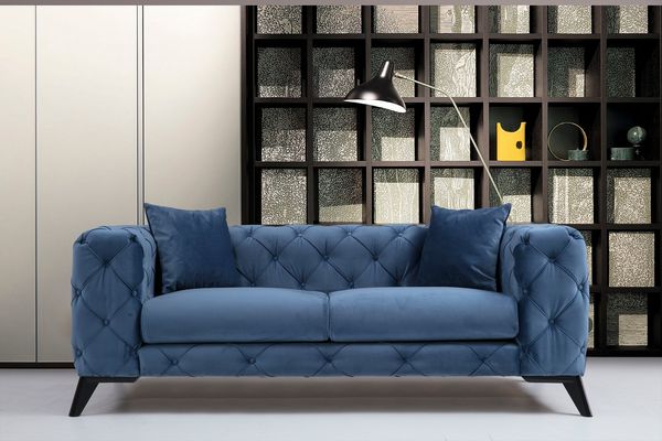 2-Sitzer-Sofa, 'Como', 73 x 90 x 197, Blau