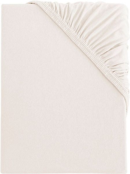 s.Oliver 'TABEA' Spannbettlaken, Gummizug: rundum, (1 Stück), für Matratzen bis 25 cm Höhe, Jersey, 100% Baumwolle,, Creme, 140x200 - 160x200 cm