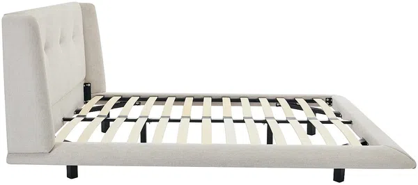Vente-unique - PENAVI Bett Stoff Beige - B 219 cm x H 103 cm x L 176 cm Bild 5