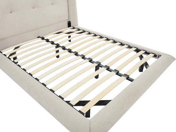 Vente-unique - PENAVI Bett Stoff Beige - B 219 cm x H 103 cm x L 176 cm Bild 6