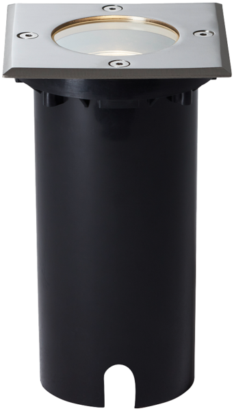 Brilliant Itch Bodenleuchte Außen IP67 - Bodeneinbauleuchte Edelstahl 11x11cm für Garten & Einfahrt - GU10 - LED geeignet - Leuchtmittel nicht enthalten - 11 x 11cm x 17,5 cm