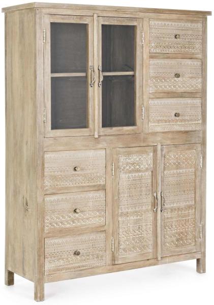 Highboard Mayra aus Mangoholz, 110 cm