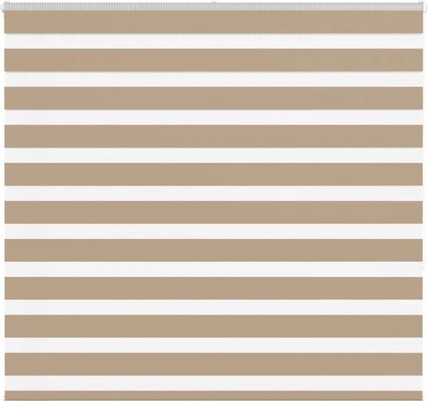vidaXL Doppelrollo Sandbraun 155x150 cm Stoffbreite 150,9 cm Polyester 4014558