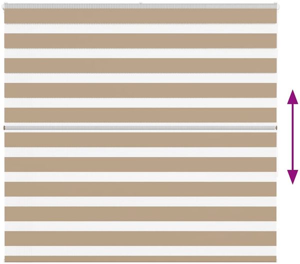 vidaXL Doppelrollo Sandbraun 155x150 cm Stoffbreite 150,9 cm Polyester 4014558 Bild 5