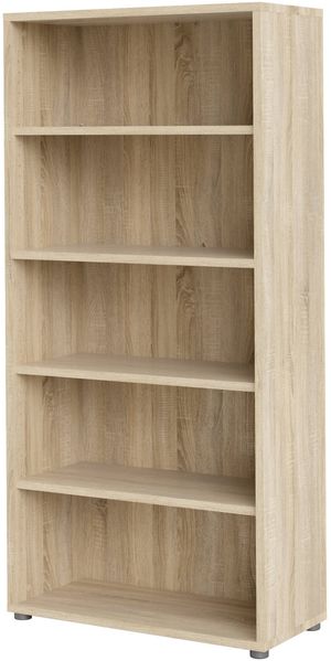 Dmora Bücherregal Apice, Büroregal, Mobiler Buchhalter, Bücherbrett, 89x40 h186 cm, Eiche Bild 5