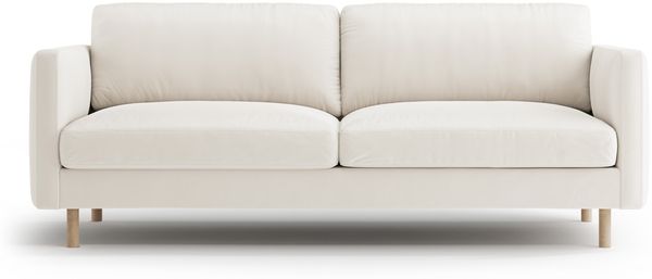 Micadoni Sofa Eden 3-Sitzer Samt Beige