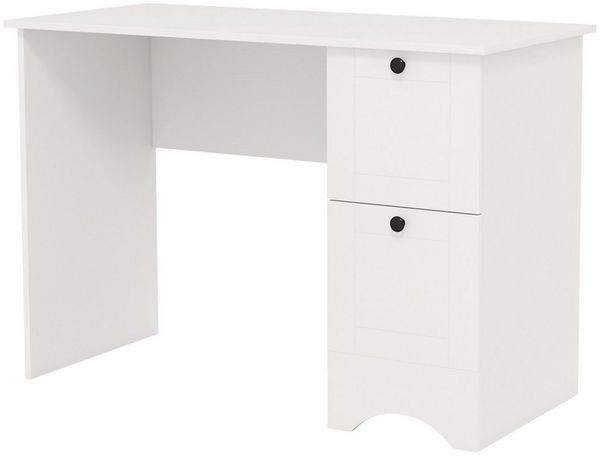 KOMFOTTEU Schreibtisch, Computertisch mit integrierte Ladestation & 2 Schubladen
