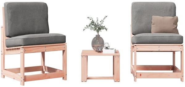 3-tlg. Garten-Lounge-Set, Gartenmöbel Massivholz Douglasie