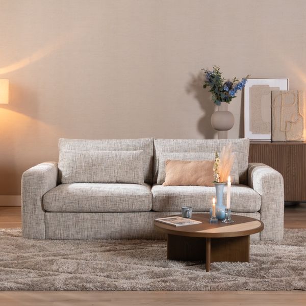 Bronx71 3-Sitzer Sofa Kyle Chenille sand grey